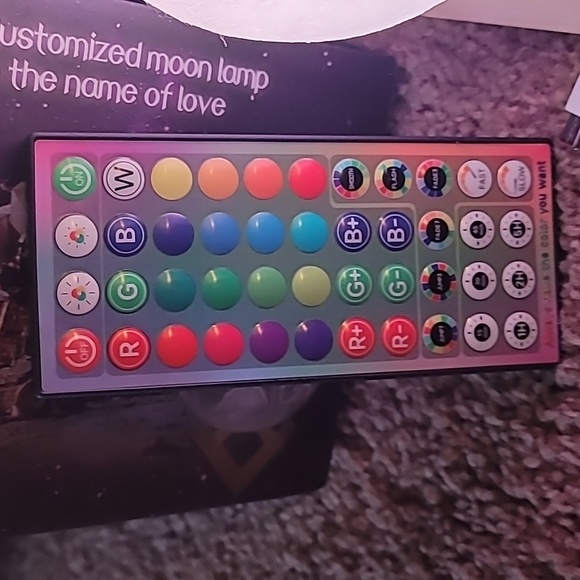 Moon Lamp 16 Colors LED Night Light 3D Printing Moon W/ Stand Remote Moon Lamp 1 - Picture 7 of 15